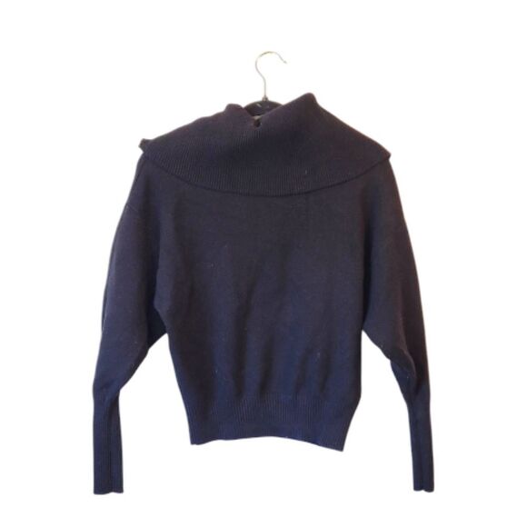 Zara Black Collared Gold Crew Neck Sweater - Picture 2 of 5